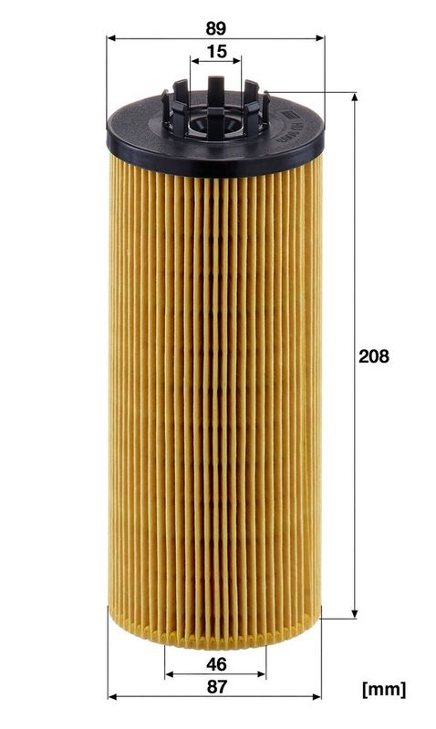 Metal-free oil filter element