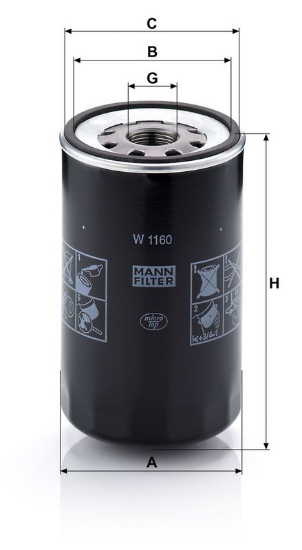 Lubricating oil spin-on filter