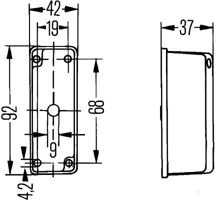 Umrissleuchte, T4W, 24 V