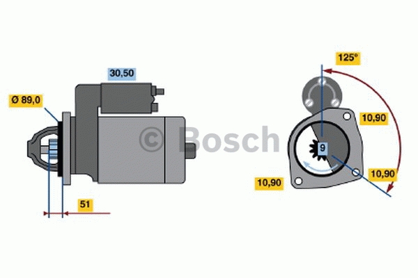 BO0986017240 STARTER Bosch