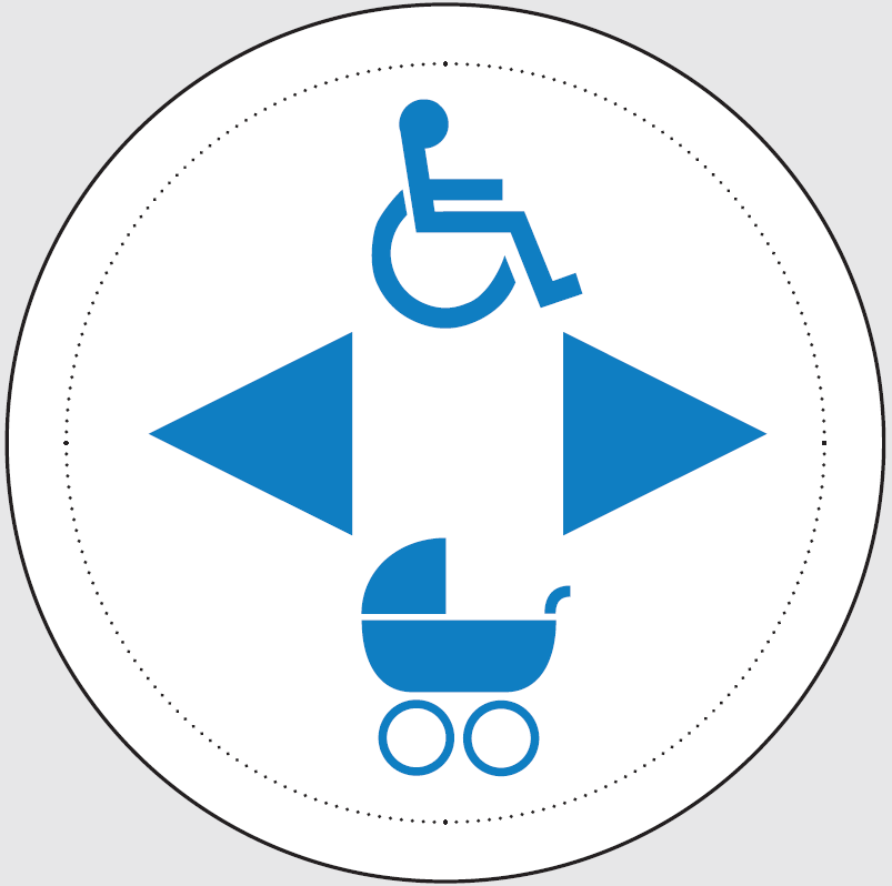 SENSOR button Symb. Wheelchair/KW, ring