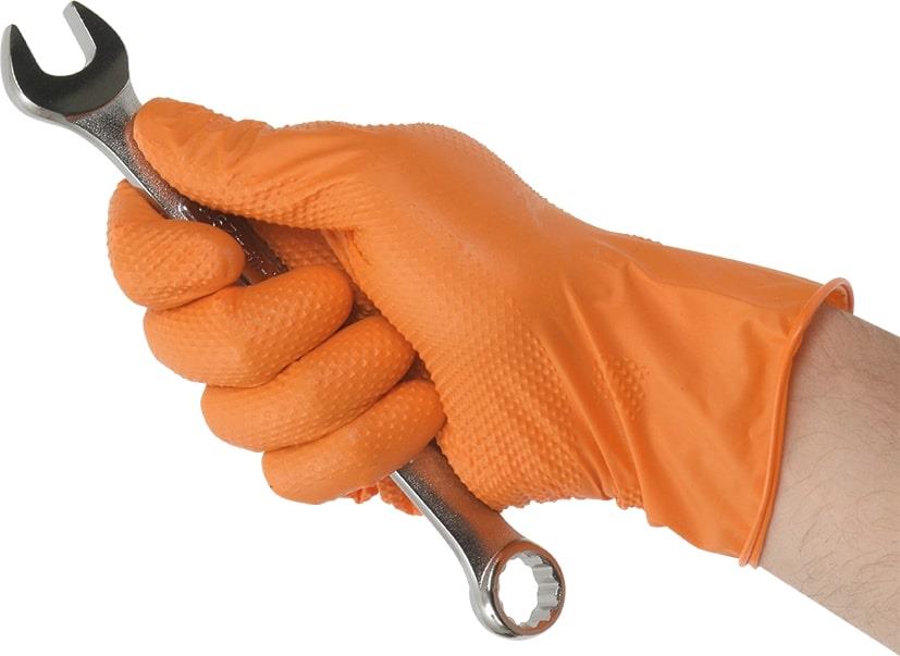 Nitril Einweghandschuhe Tiger Grip S Orange 100 Stück