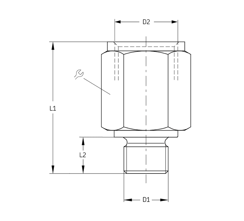 Anschlussstück für Ø4mm Rohr, zylindrisch (404-006)