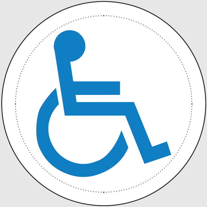 SENSOR push button symbol wheelchair rin