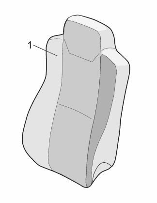 Coussin dorsal NTS 1 sans guidage de ceinture à trois points