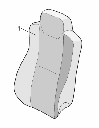 06717-01 Coussin dorsal NTS 1 sans guidage de ceinture à trois points