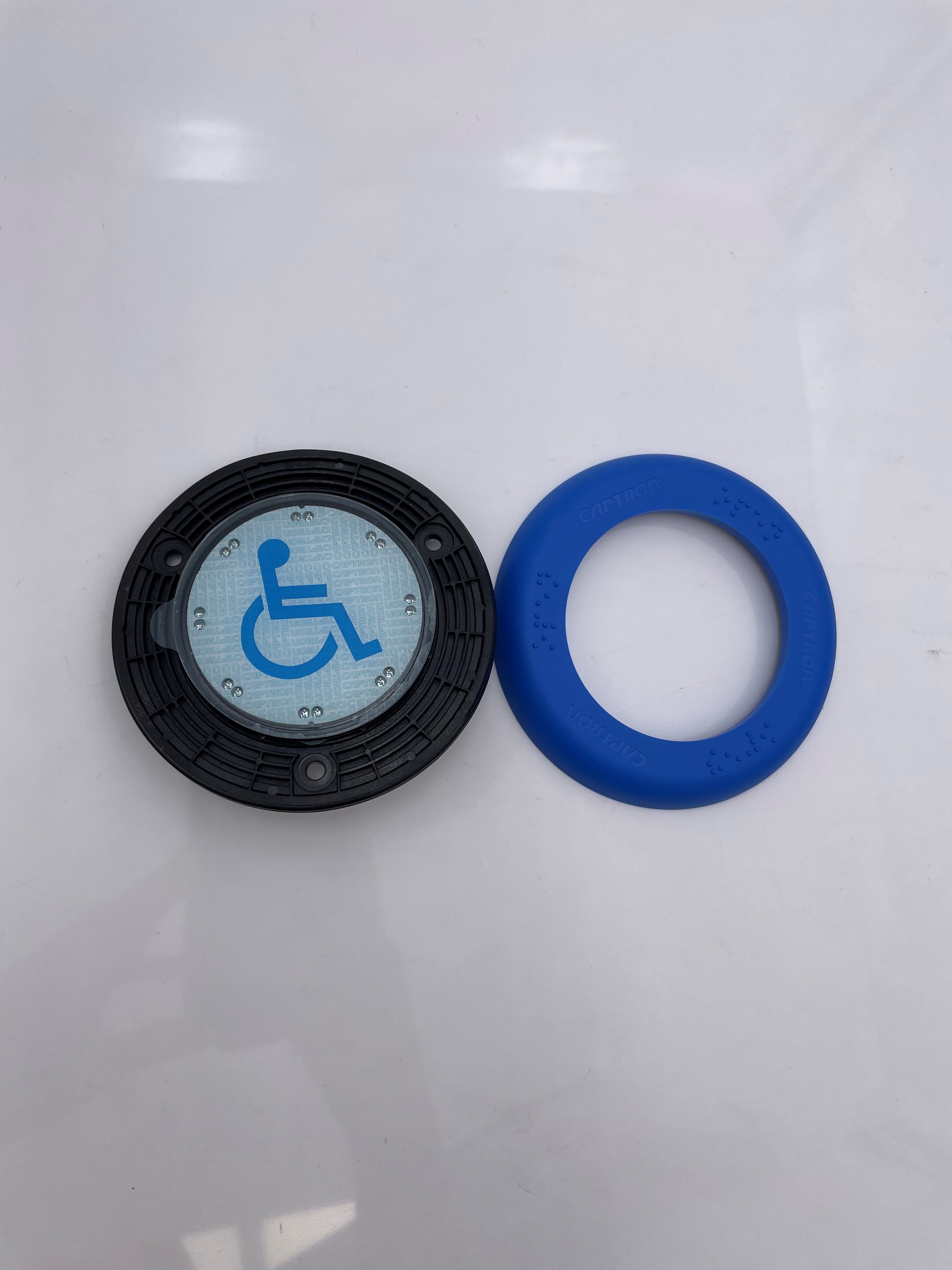 SENSOR-Taster Symbol Rollstuhl Ring blau Symbol Rollstuhl Ring blau