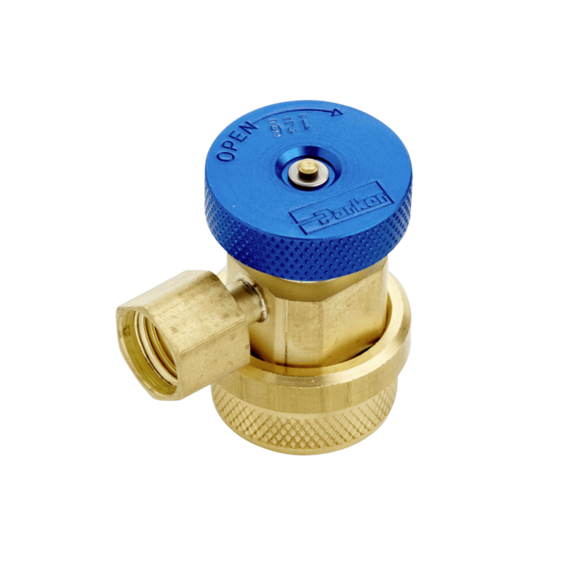 Schnellkupplung, ND, R134a, Innengewinde blau