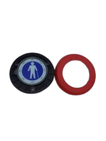 SENSOR button symbol man with stick ring