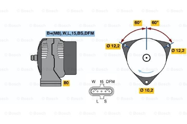 BO0986046570-1 DREHSTROMGENERATOR Bosch