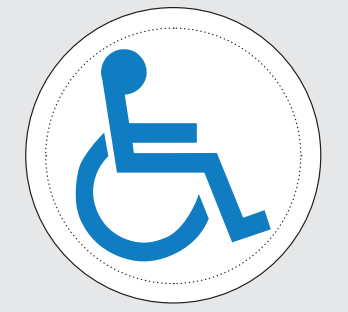 SENSOR button 24V DC Symbol Wheelchair