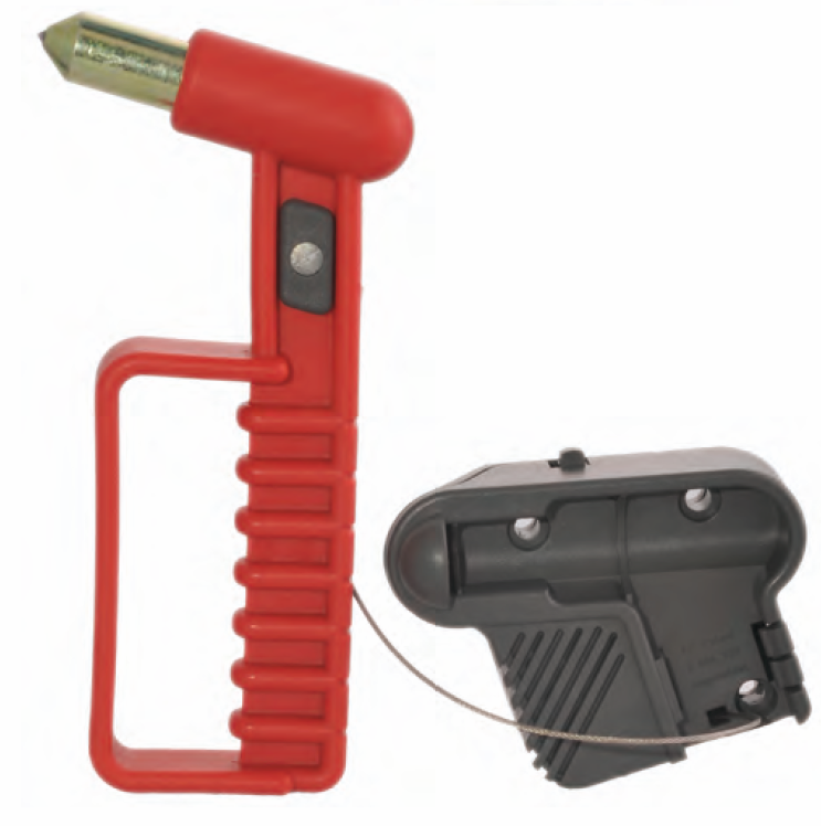 HAPPICH emergency hammer with anti-theft device including bracket 2740044 NEW OE