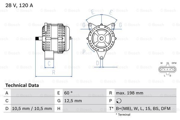BO0986082930 Drehstromgenerator Bosch