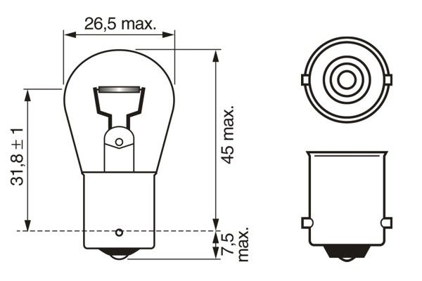 Glühlampe 24V P21W BA15s