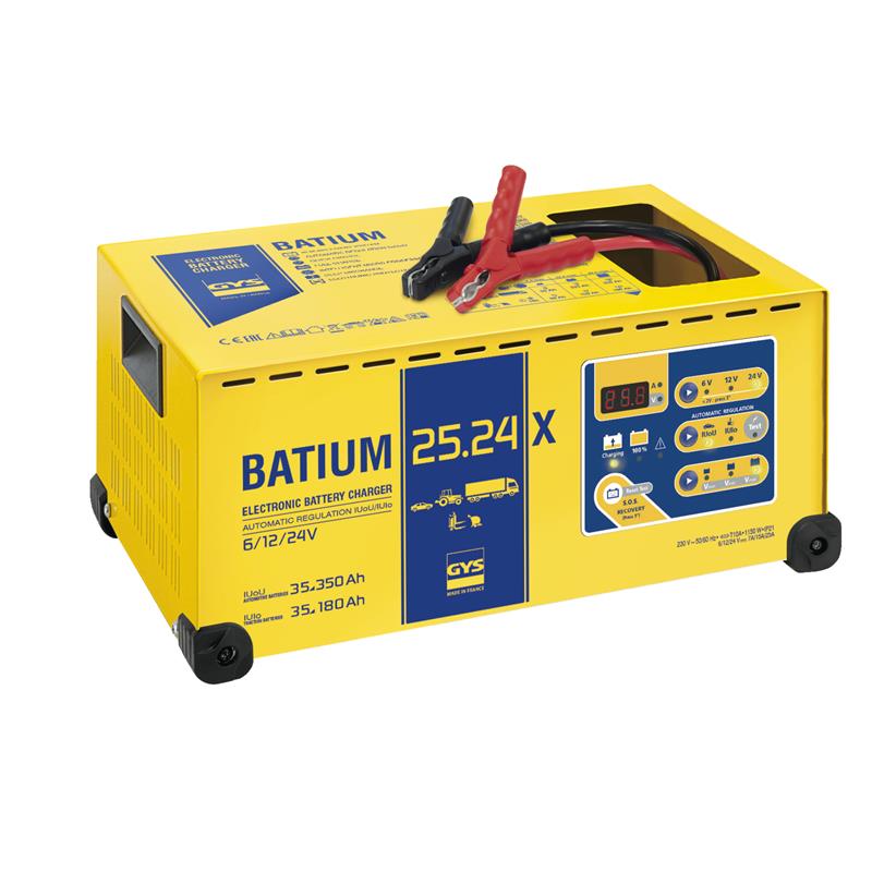 024830 GYS Batium 25.24X: Profi Autobatterie-Ladegerät für Auto, Boot & BUS