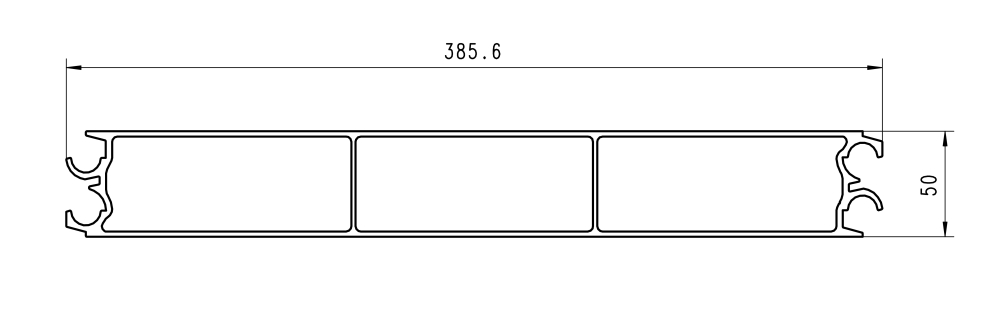 0002237 Aluminium floor plank profile EN AW-6106/T Length 1085 mm