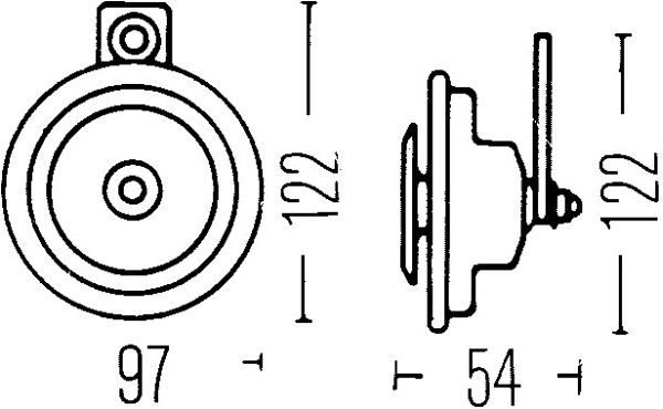 Horn, 72 W, 24 V, 335 Hz