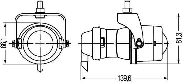 HELLA Nebelscheinwerfer H3 24V li re Scheinwerfer 1NL008090117 NEU